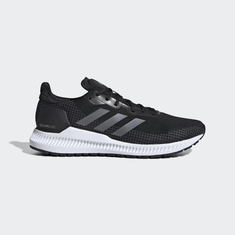 Adidas Men's Solar Blaze Running Shoes Black/Grey/White Ireland EF0815